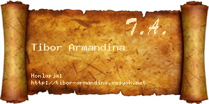 Tibor Armandina névjegykártya